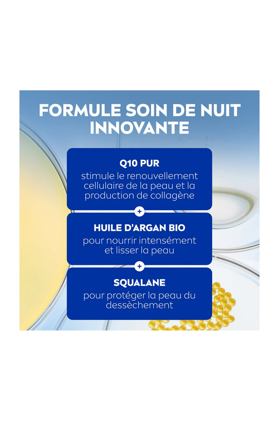 Crème anti-rides - Q10 Power - Huile d'argan - Peaux sèches - Nuit - 50 ml - Image 4