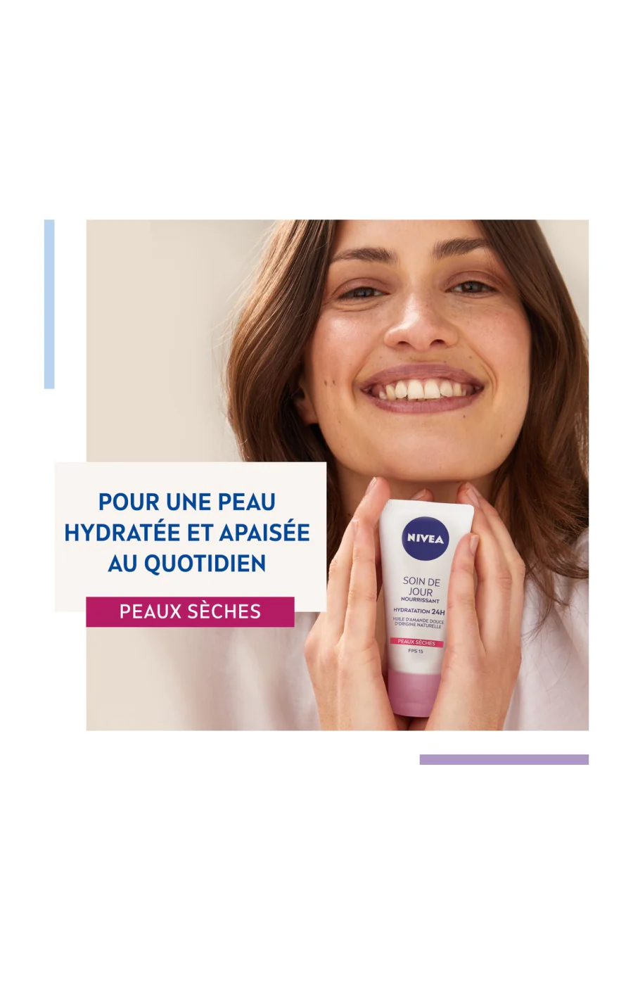 Crème de jour nourrissant & hydratant 24h SPF 15 - Huile d'amande douce - Peaux sèches - 50 ml - Image 4