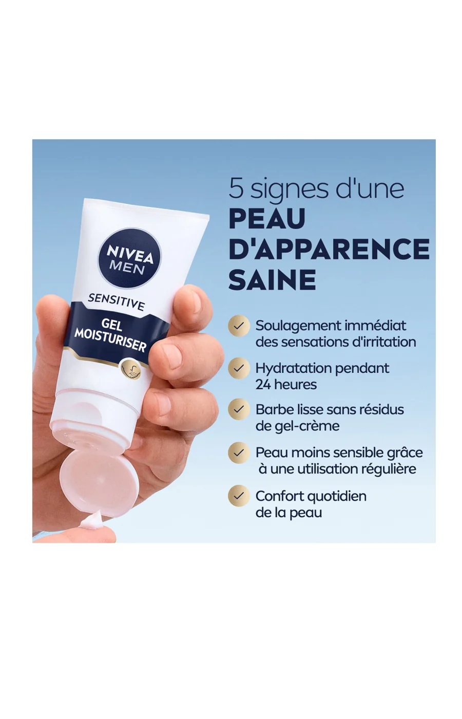 Gel-crème hydratant - Visage & barbe - Homme - Image 5