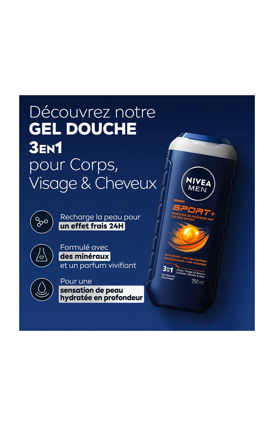 Gel douche 3-en-1 au citron vert - Visage, corps & cheveux - Homme - 250 ml - Image 2