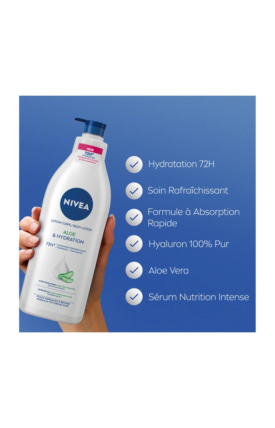 Lait corporel hydratant - Aloe vera - Peaux sèches - 400 ml - Image 2