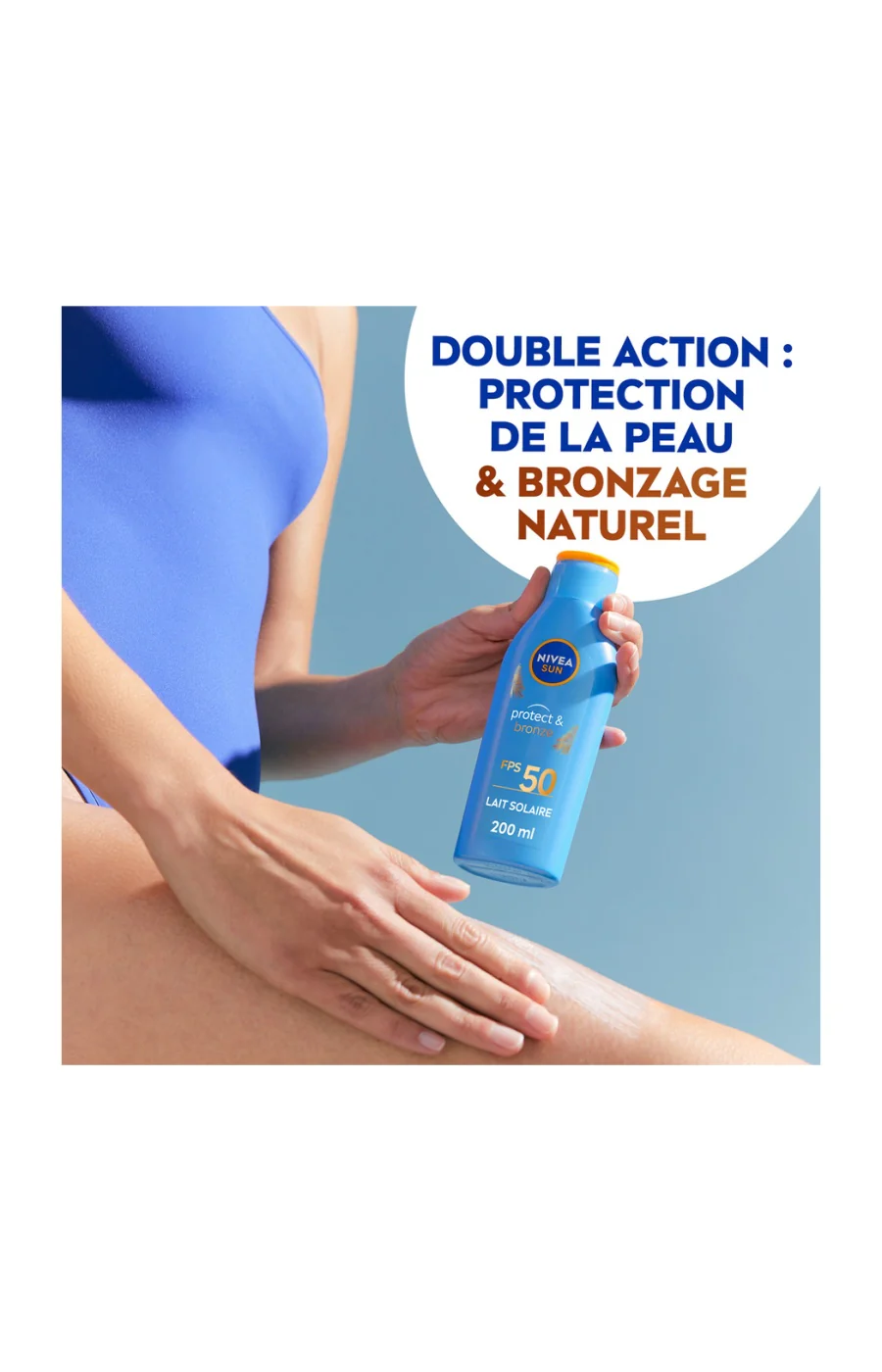 Lait solaire SPF50 - Protect & Bronze - Corps  - 200 ml - Image 3