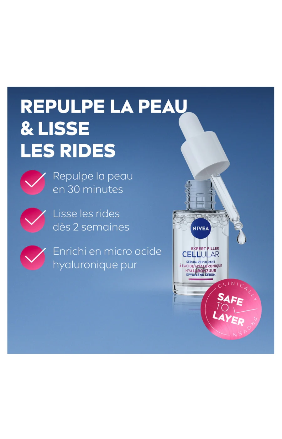 Sérum repulpant - Cellular Expert Filler - Acide hyaluronique - Visage - 15 ml - Image 6