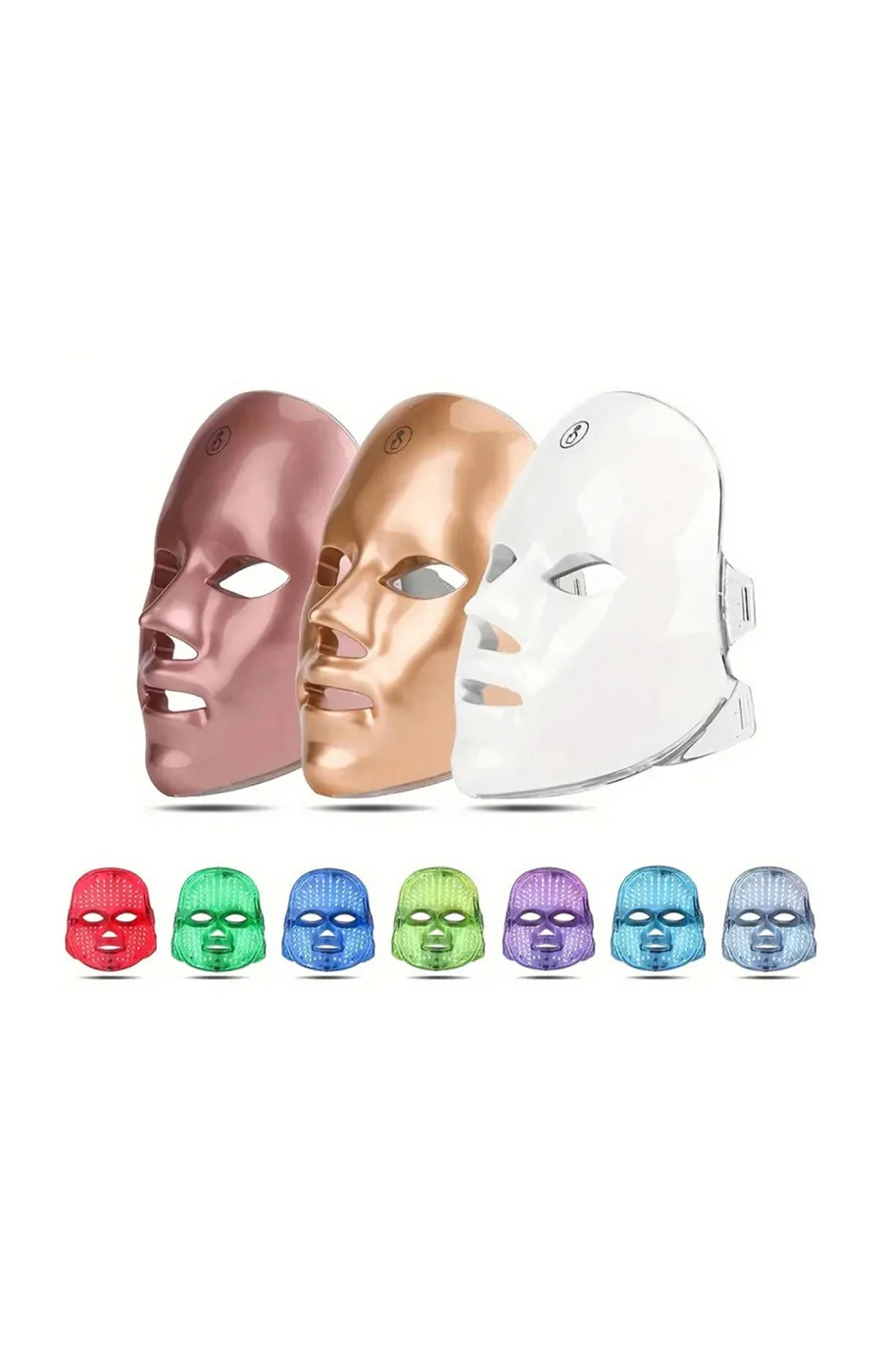 Masque chromothérapie LED tactile - 7 couleurs - Visage - Image 3