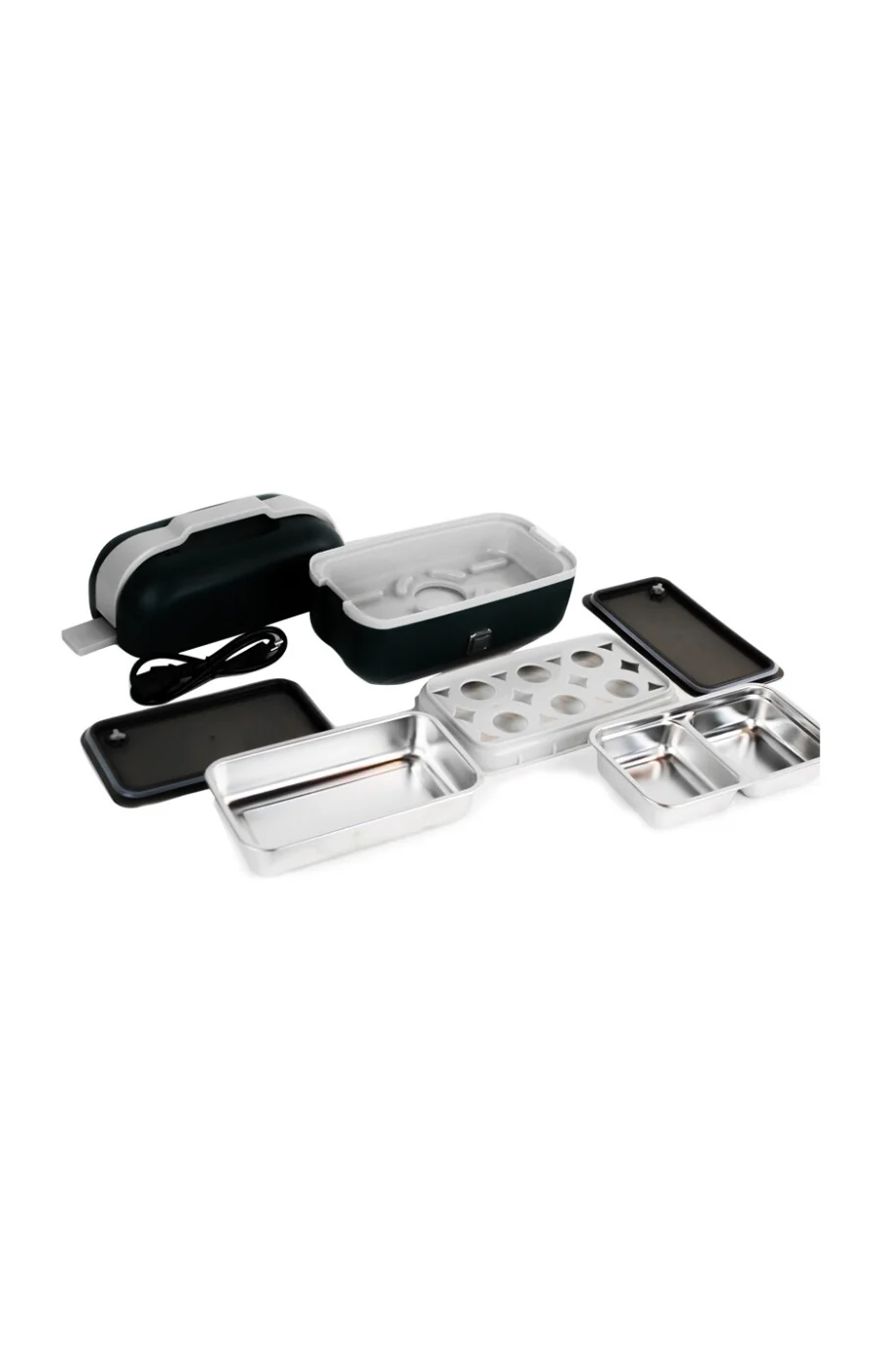 Lunch box chauffante & cuiseur - Noir - 1 L - Image 2