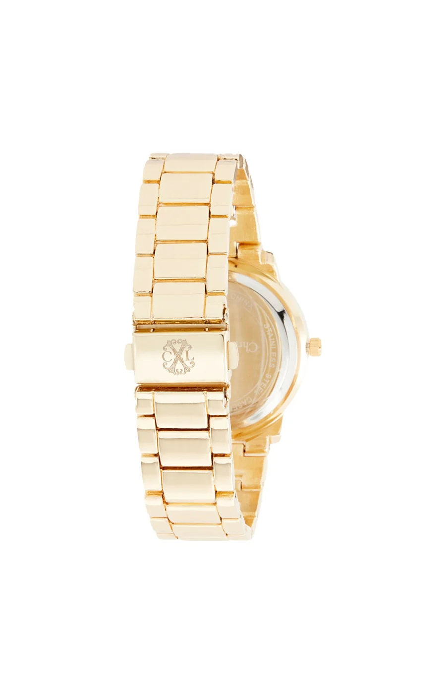 Montre à quartz en acier - Doré & blanc nacré - Image 2
