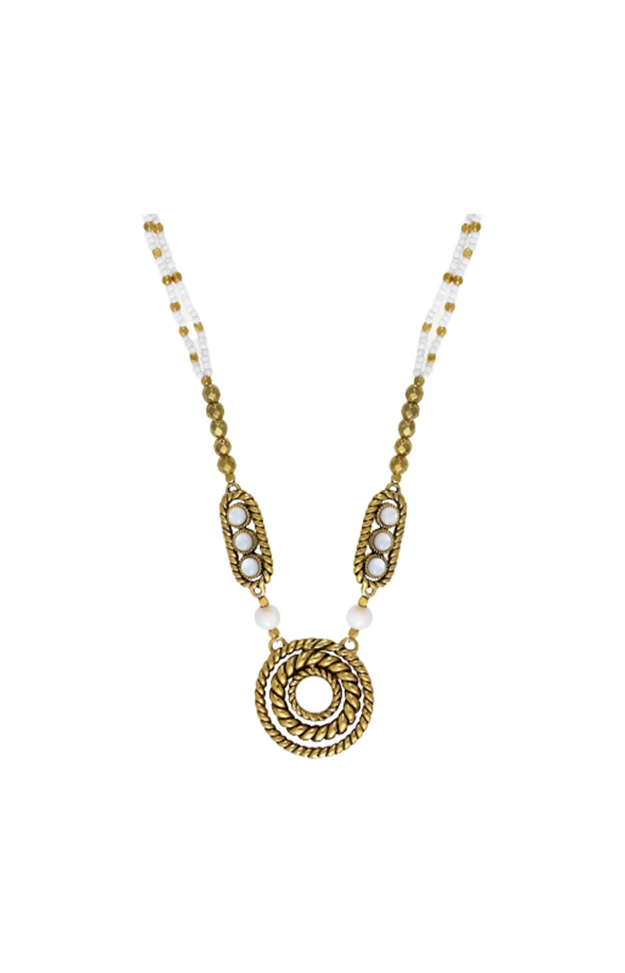 Collier Arizona - Coquillage, nacre & perles de rocaille