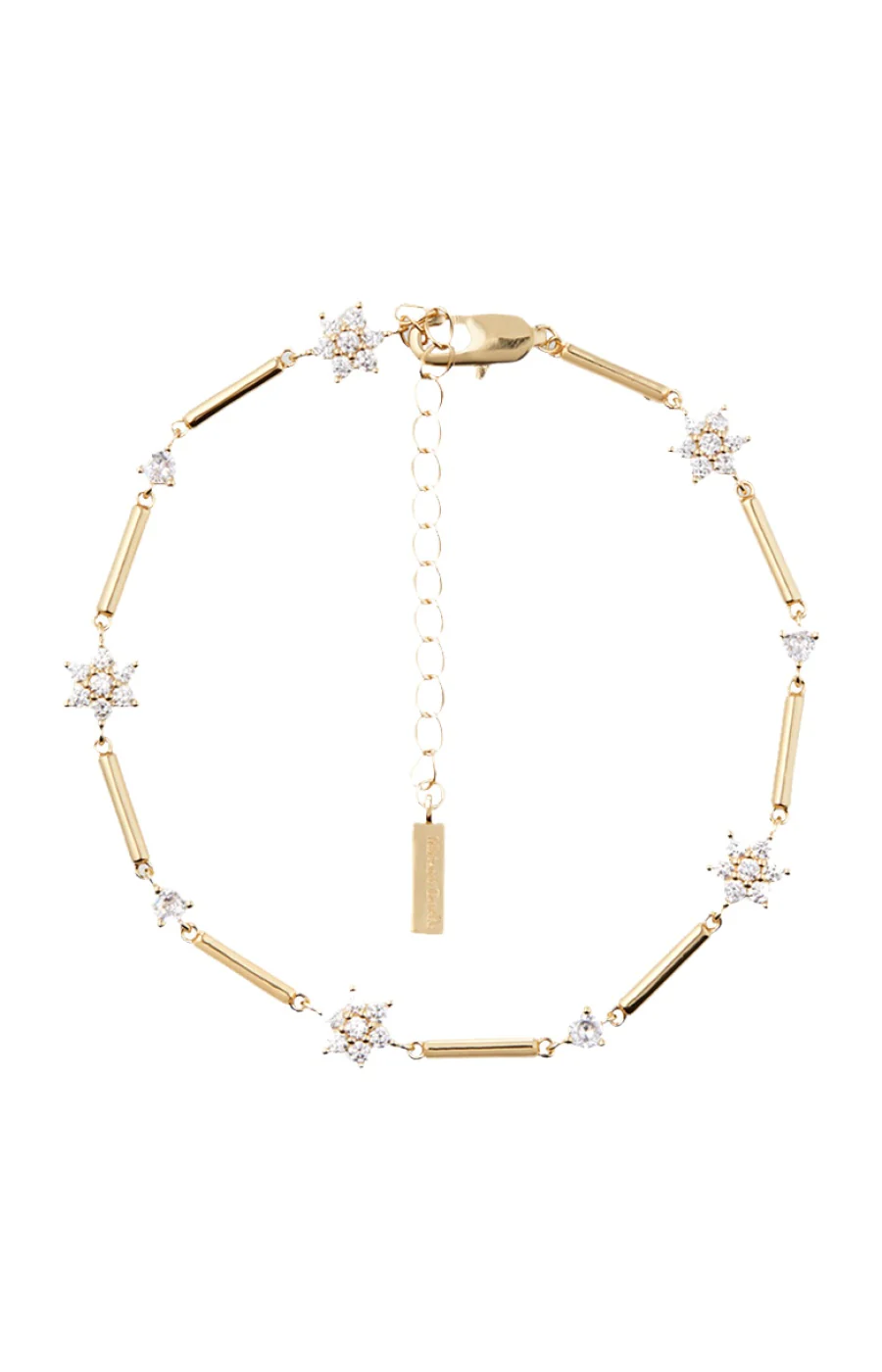 Bracelet de cheville - Lily - Laiton doré or 1 micron