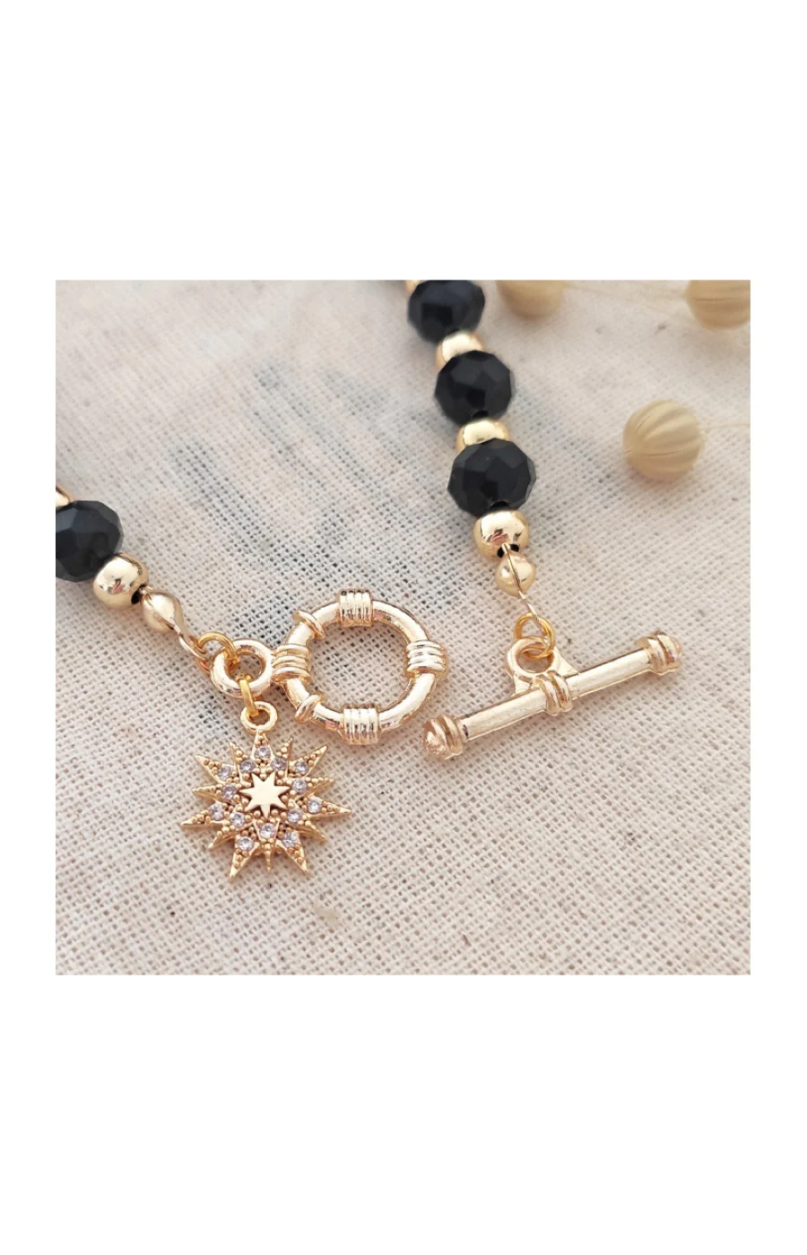 Bracelet de perles - Laiton plaqué or - Image 2