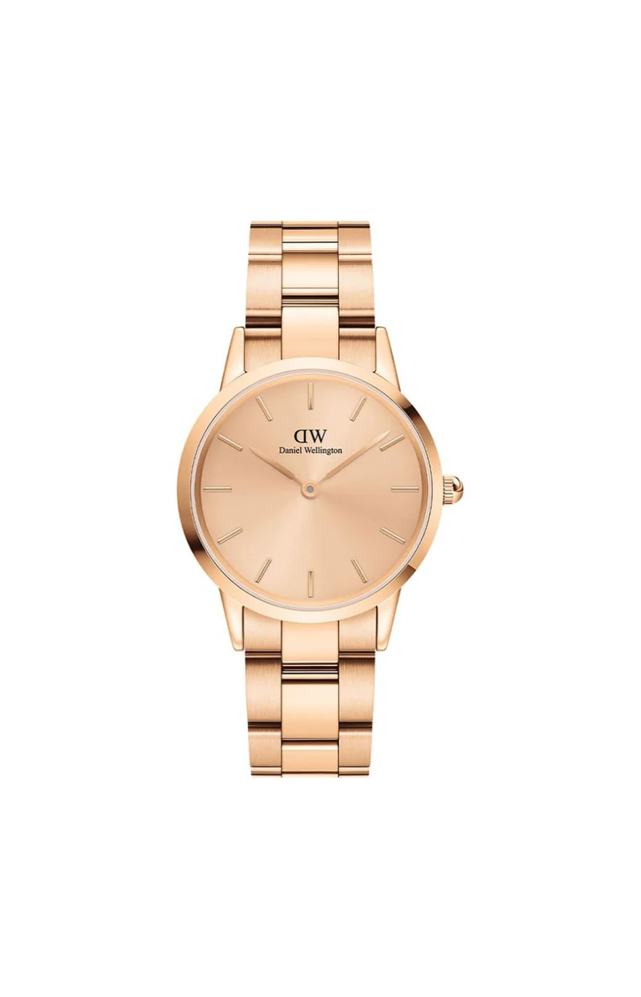 Montre verre minéral & acier inoxydable - Or rose - Femme
