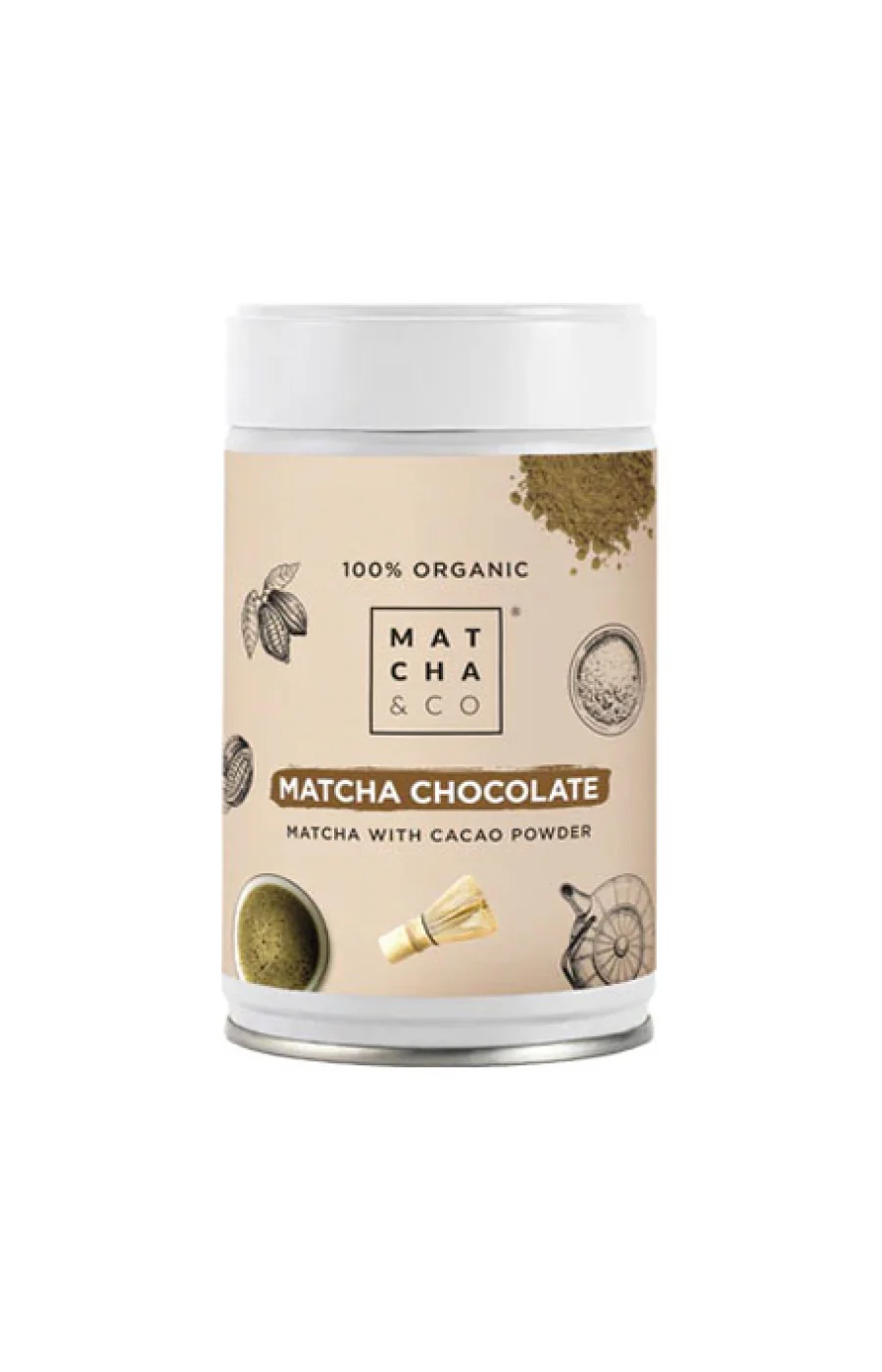 Thé matcha bio - Chocolat - 80 g