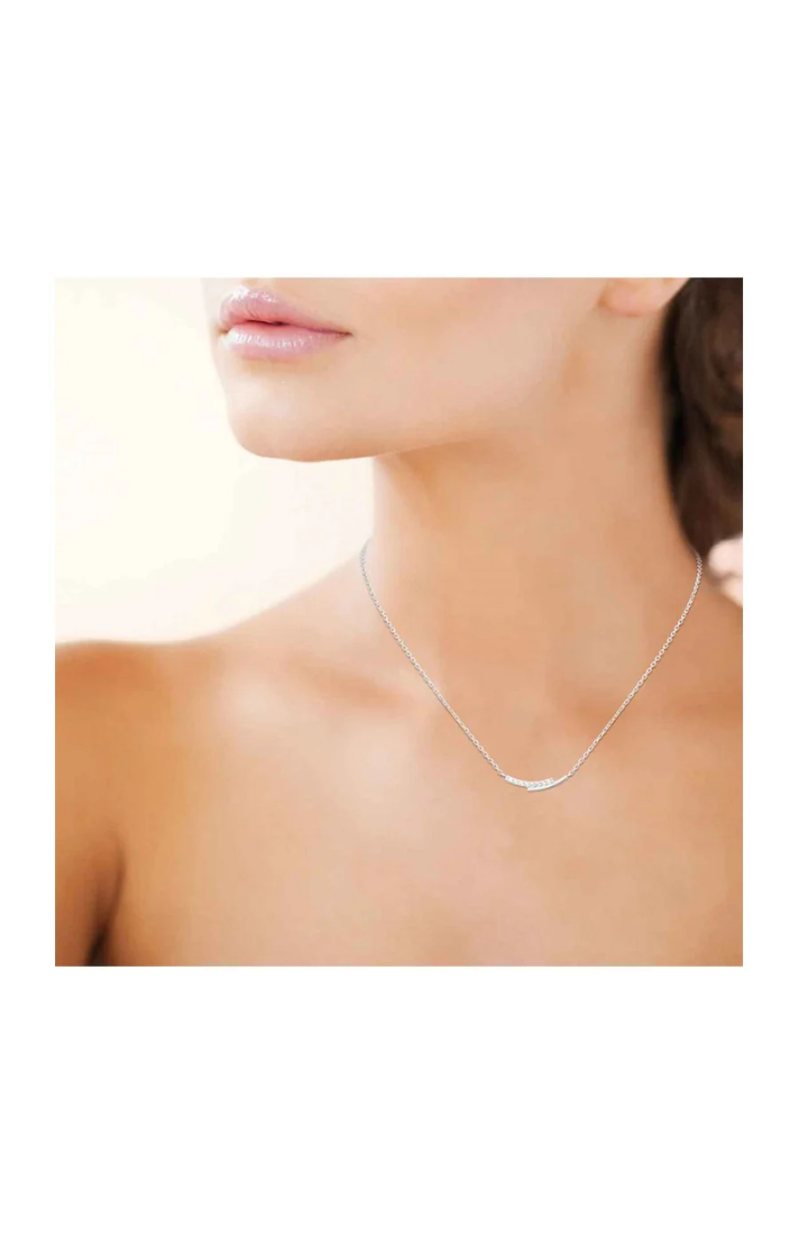 Collier - Argent 925/1000 rhodié & oxyde de zirconium - Image 2