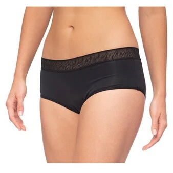 Shorty menstruel en nylon - Flux légers à normaux  - Noir - Image 2
