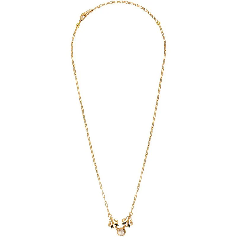 Collier Amelita - Métal doré à l'or jaune, cabochons & cristaux