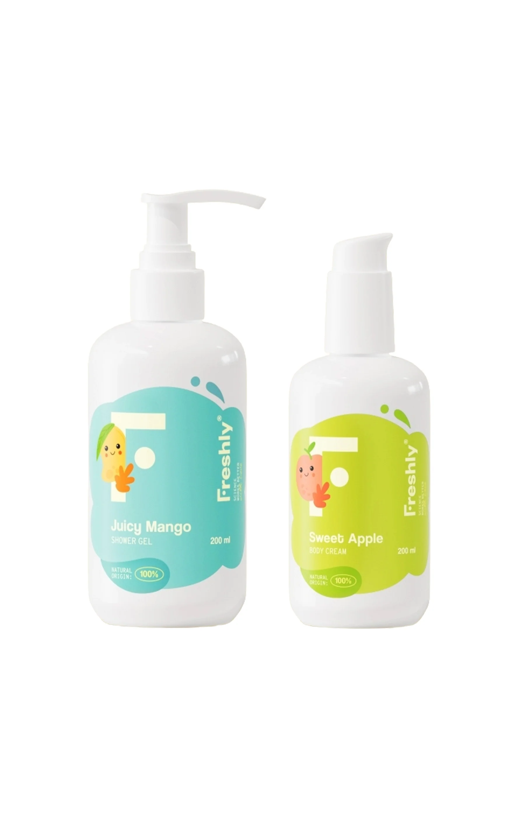 Crème & gel douche - Pomme & mangue - Enfant - 2 x 400 ml - Image 2
