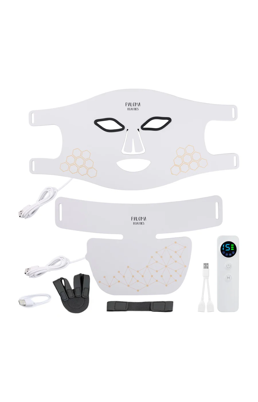 Masque LED visage & cou - Luminothérapie - Blanc