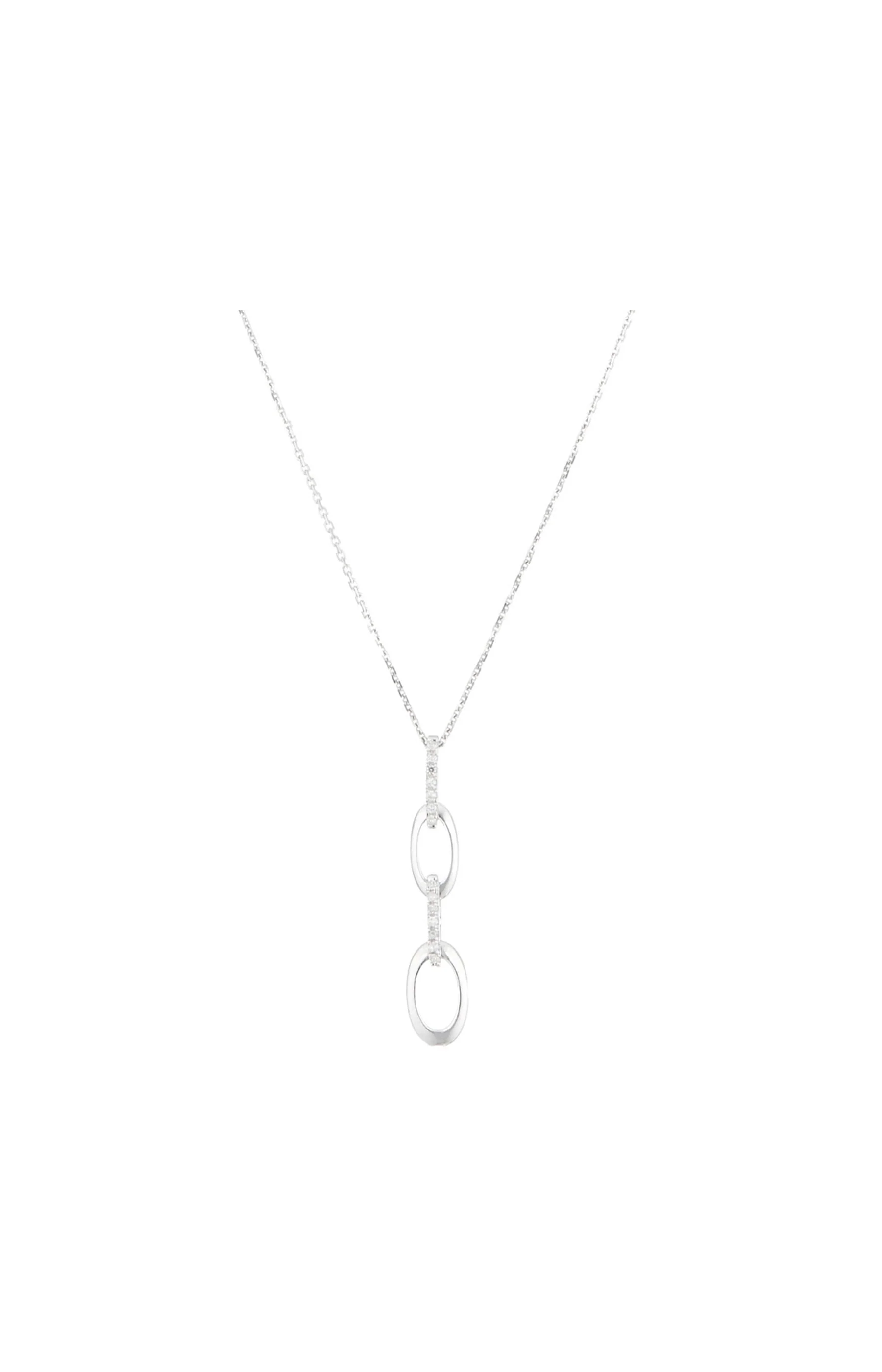 Pendentif Bari - Or blanc 375/1000 & diamant