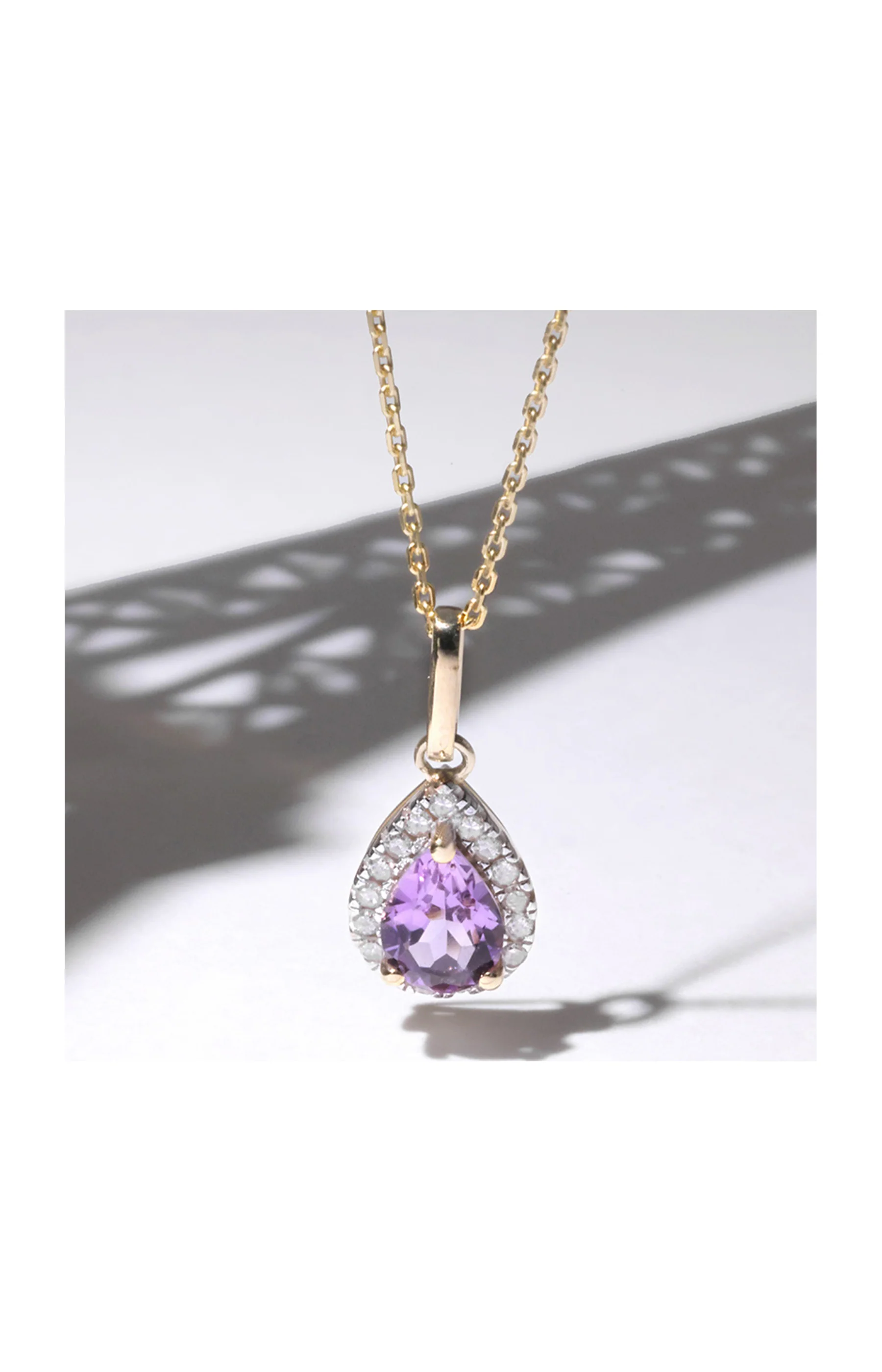 Pendentif Goutte Moi - Or jaune 375/1000 & améthyste - Image 2