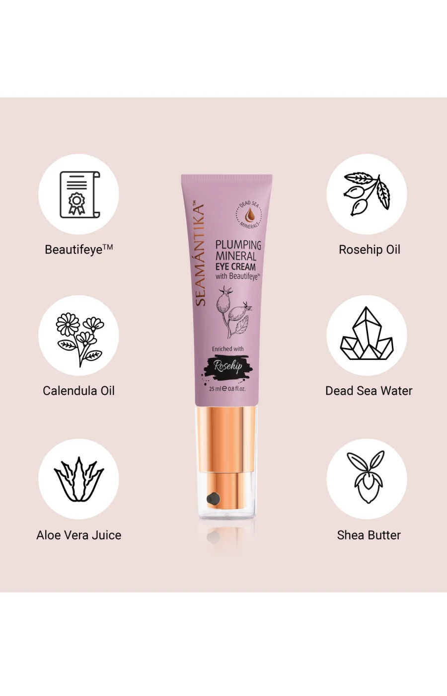 Crème contour des yeux repulpante - Huile de rose musquée - 25 ml - Image 2