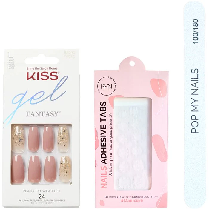 Kit de faux ongles - Kiss Products - Midnight Sky - 24 capsules