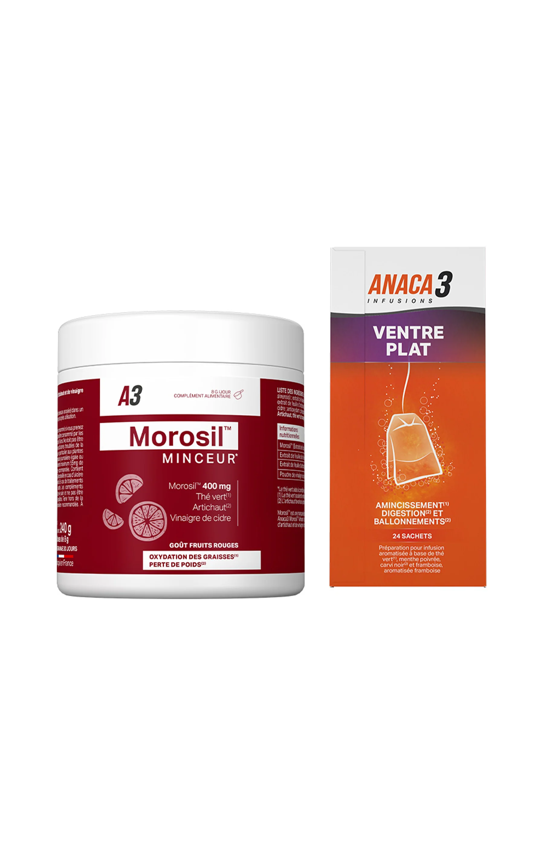 Poudre & infusion minceur - Morosil & ventre plat - 1 mois