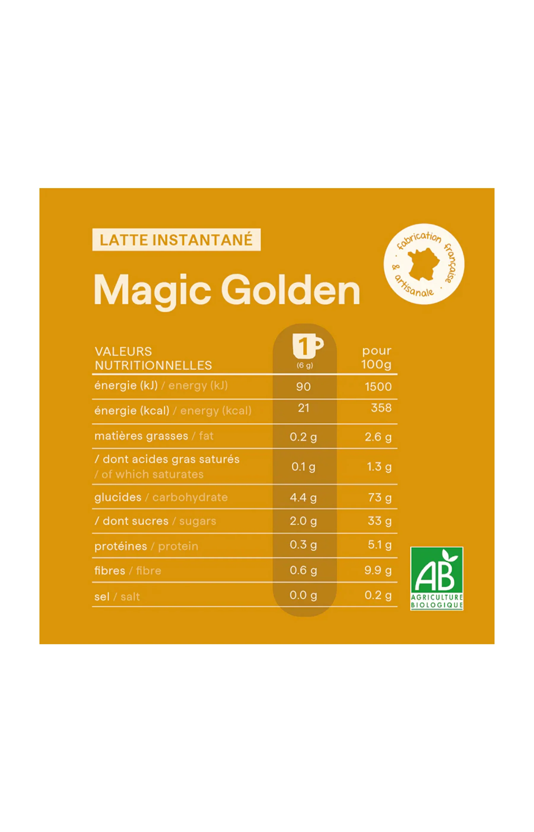 Poudre Magic Golden bio - Curcuma & gingembre - 125 g - Image 3