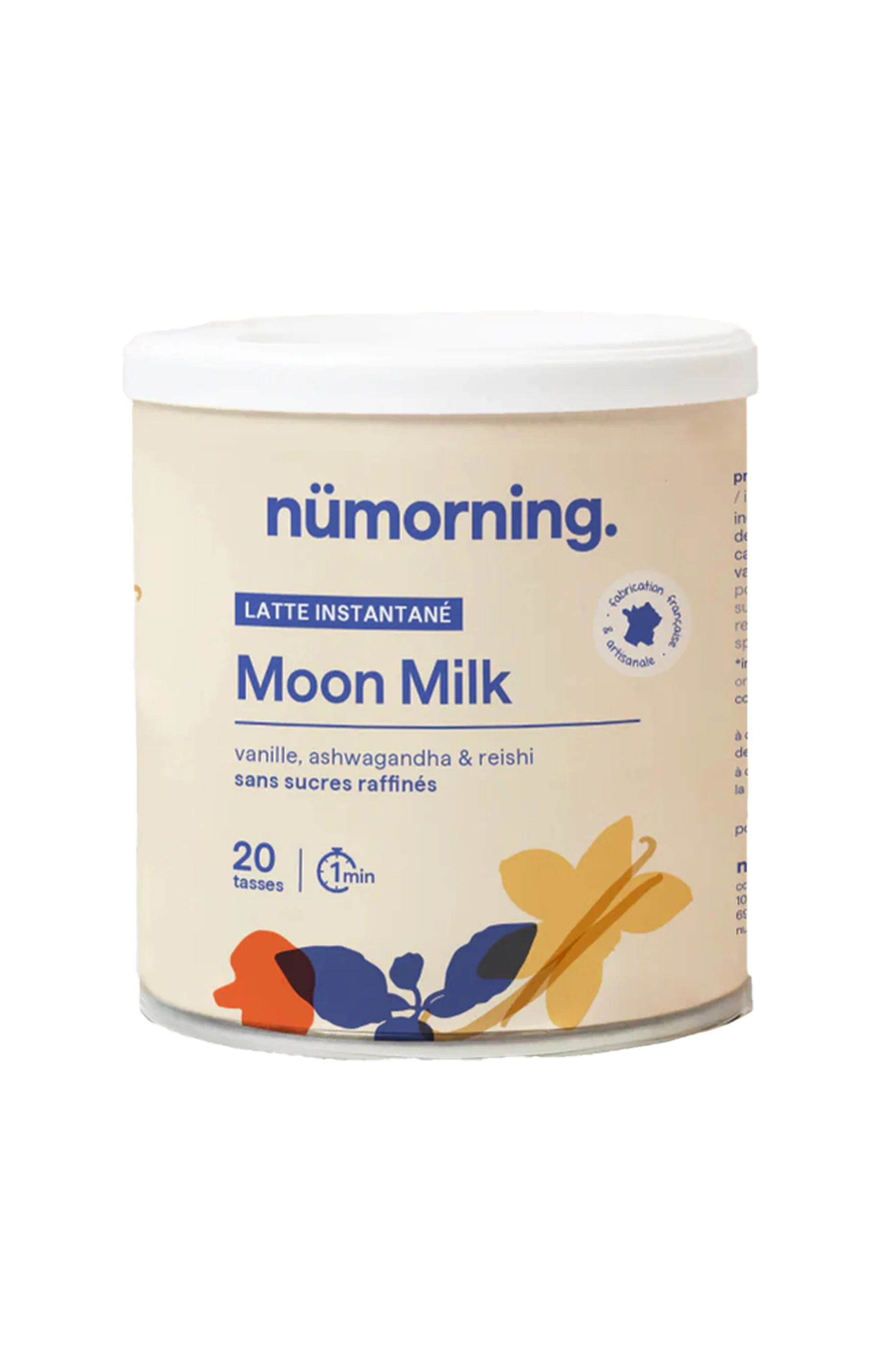 Poudre Moon Milk bio - Vanille & ashwagandha - 125 g