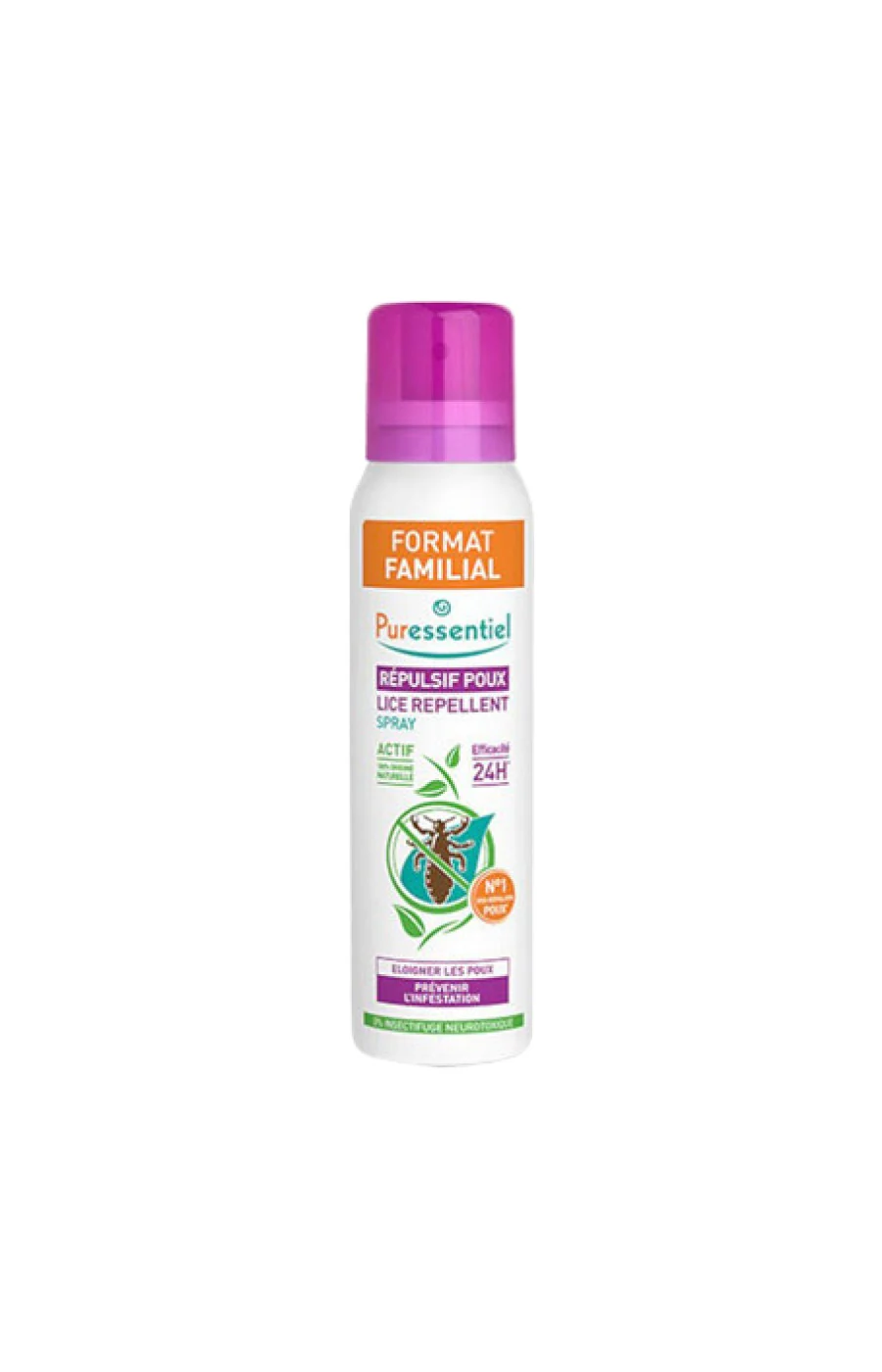 Spray répulsif anti-poux - 6 huiles essentielles - Cheveux - 200 ml