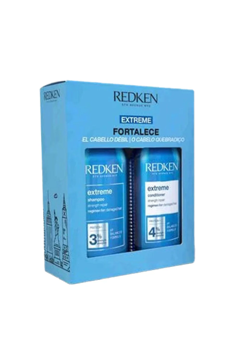 Coffret shampoing & après-shampoing fortifiants - Extreme - Cheveux abîmés - 2 x 500 ml