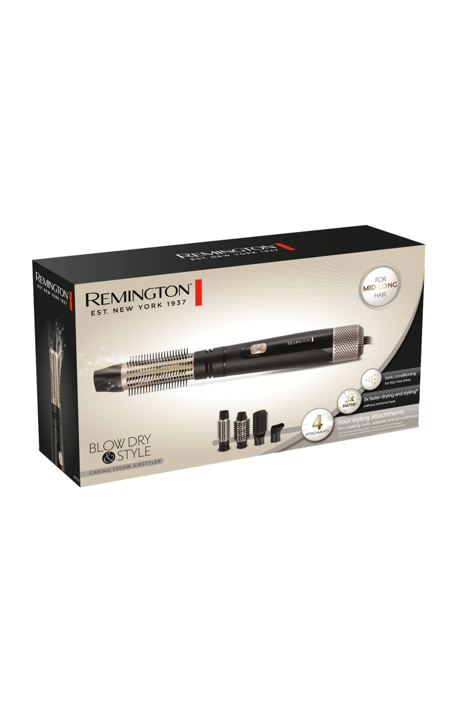 Brosse soufflante - Blow Dry & Style - 1000 W - Noir & rose gold - Image 2