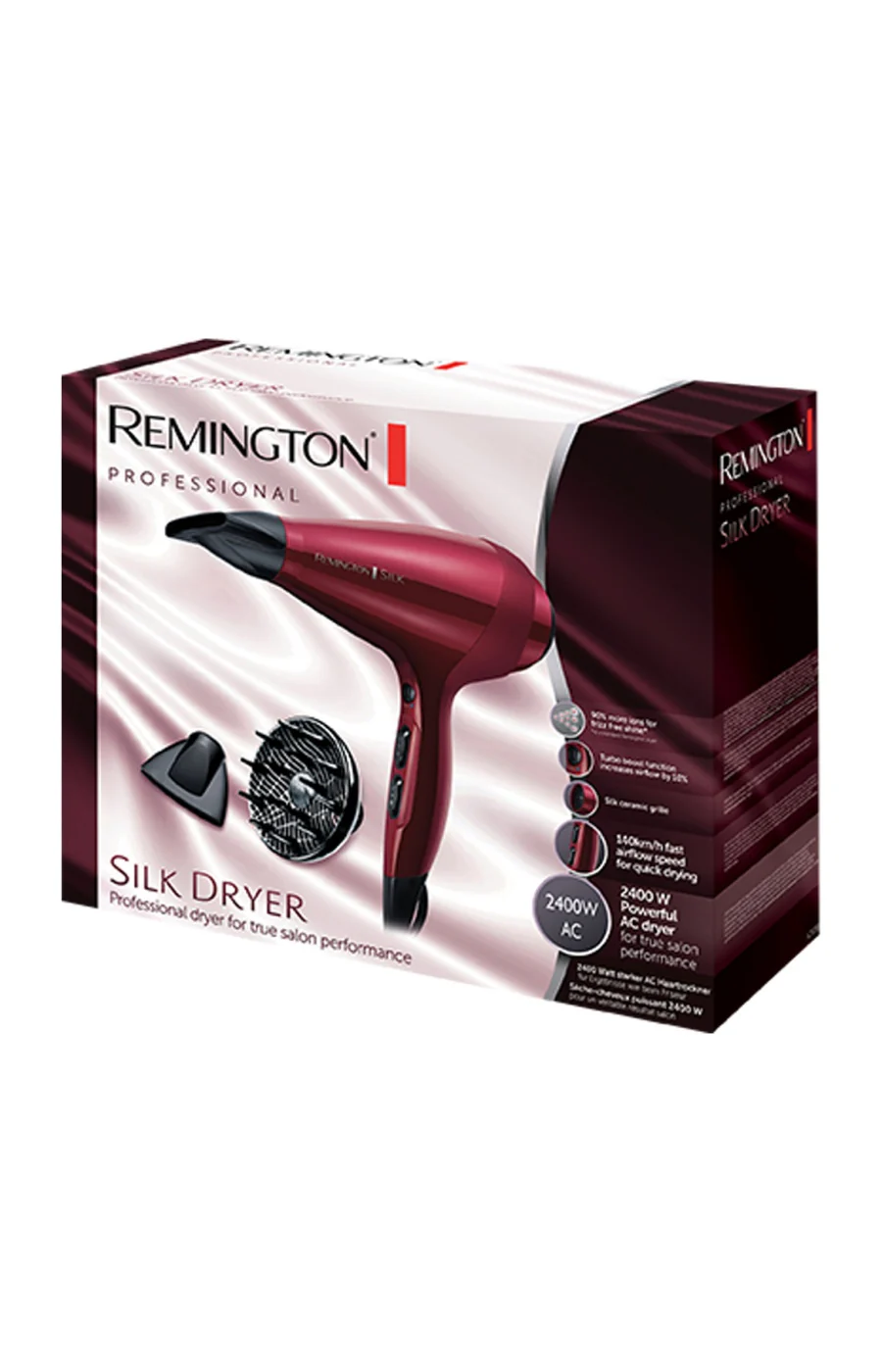 Sèche-cheveux - Silk Dryer - 2400W - Noir & rouge - Image 2