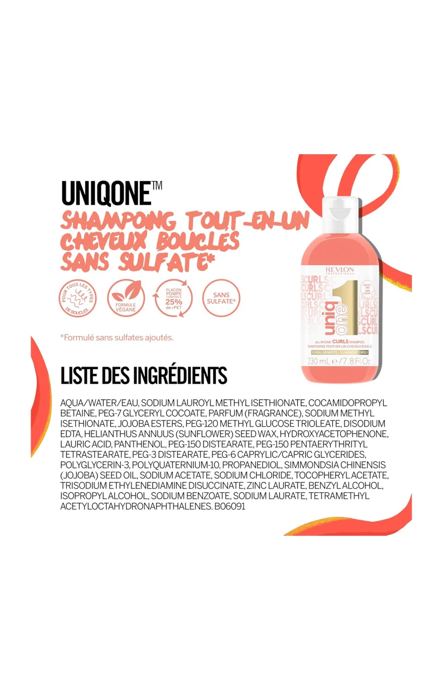 Shampoing 10-en-1 - UniqOne - Cheveux bouclés - 230 ml - Image 2