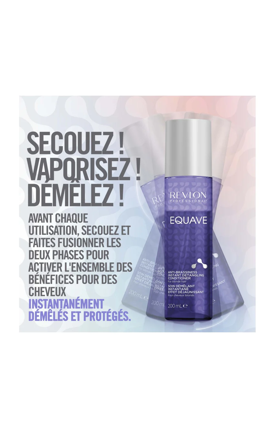 Soin démêlant & anti-jaunissement - Equave - Cheveux blonds, blancs ou méchés - 200 ml - Image 2