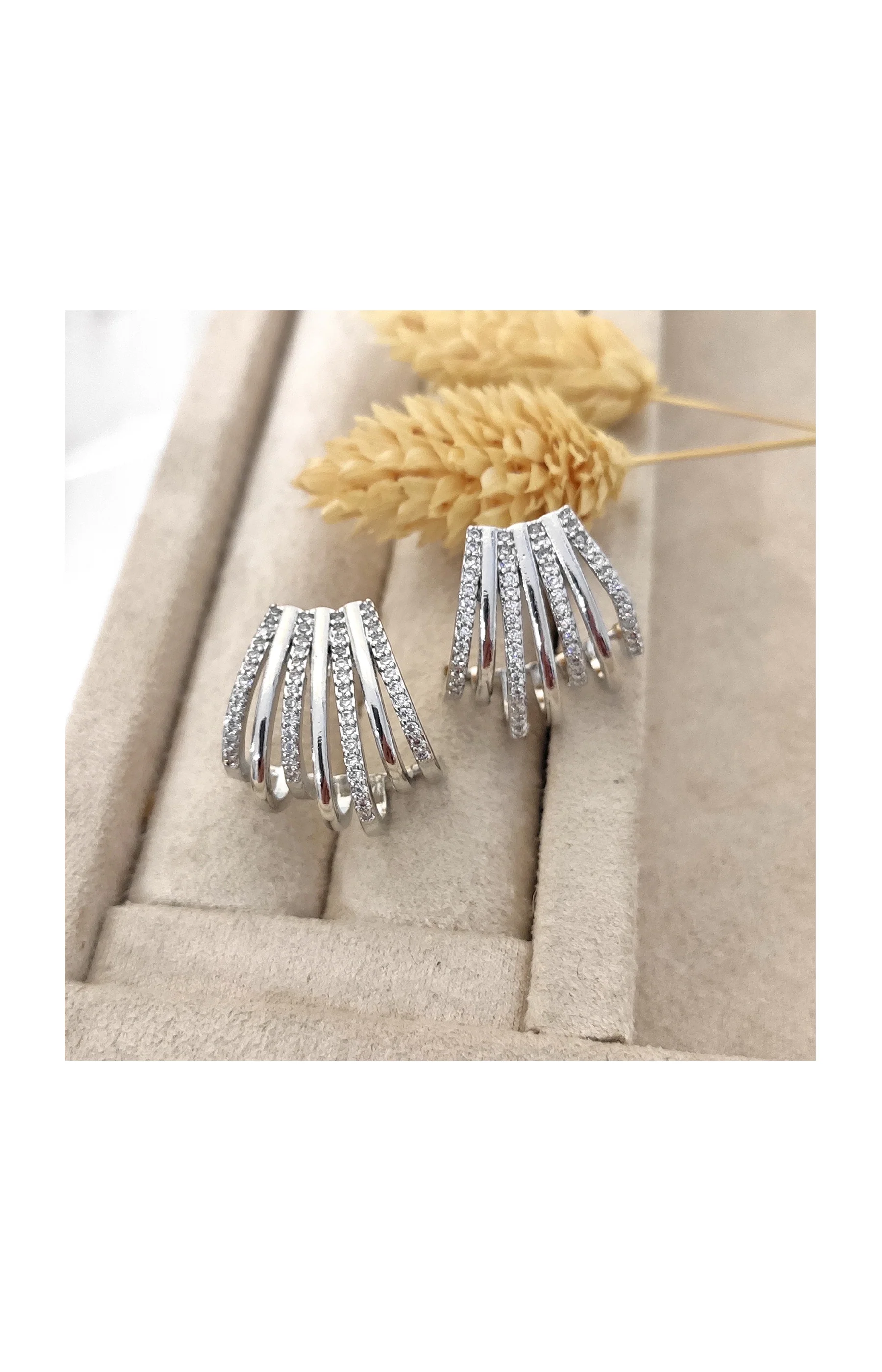 Boucles d'oreilles - Argent 925/000 & zircons - Image 2