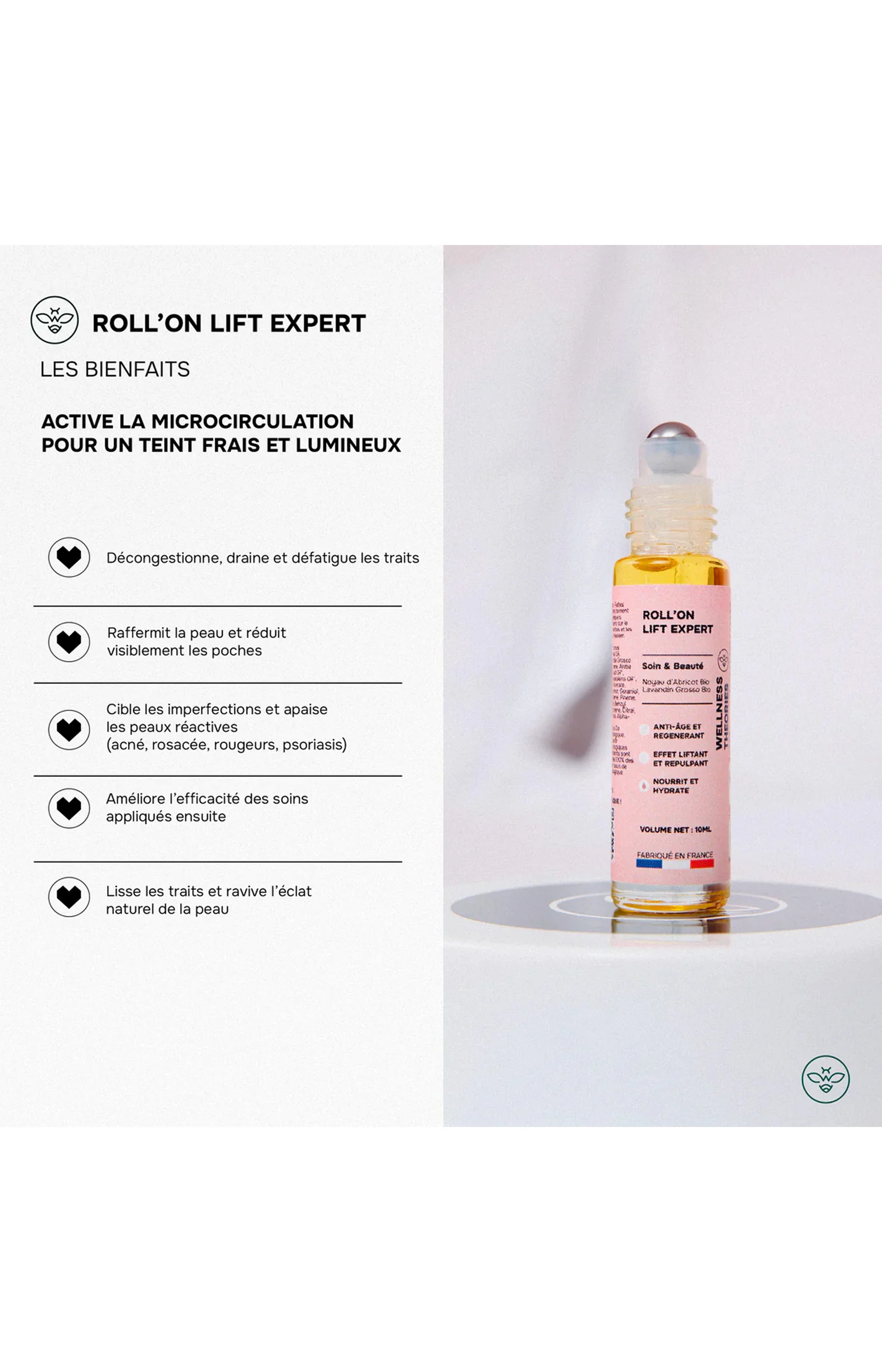 Soin liftant bio - Roll’on Lift Expert - Visage - 10 ml - Image 3