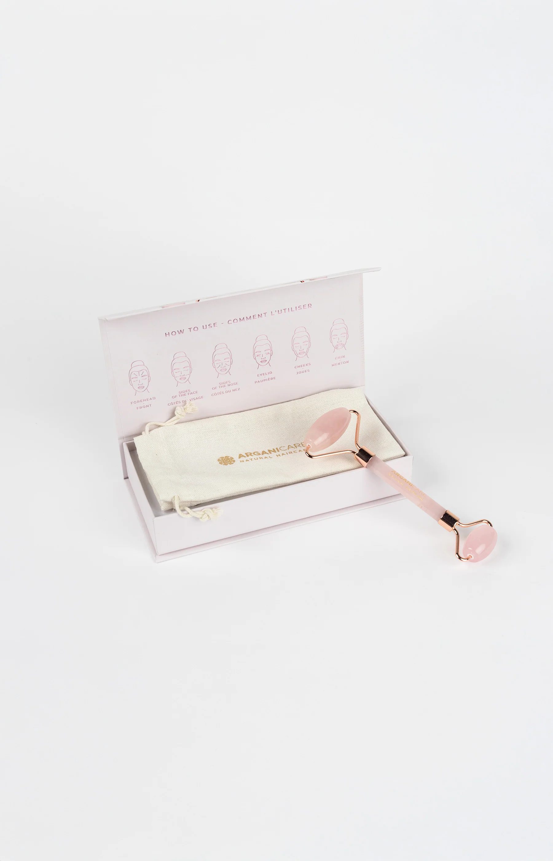 Rouleau facial raffermissant - Jade - Rose - Image 2