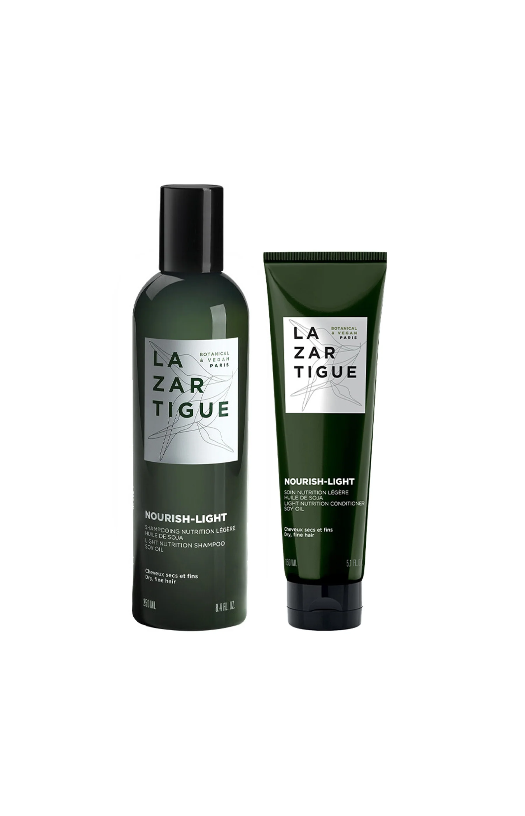 Shampoing & après-shampoing nutrition légère - huile de soja - Cheveux secs & fins