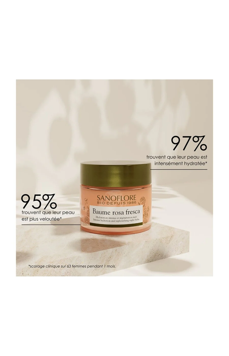 Baume hydratant & régénérant bio - Rosa fresca - Peaux déshydratées - 50 ml - Image 3
