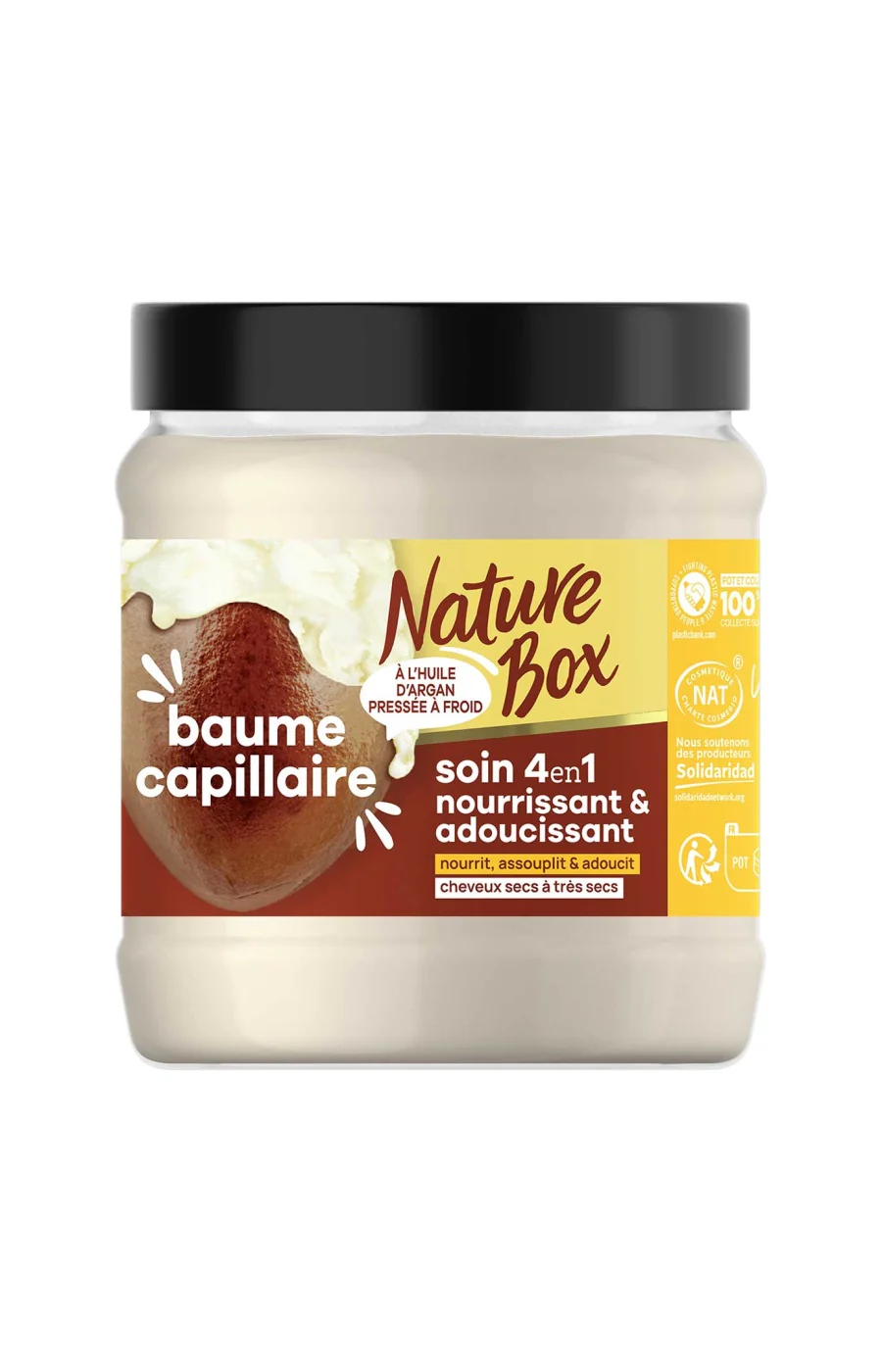 Baume nourrissant naturel - Huile d'argan - Cheveux secs - 300 ml