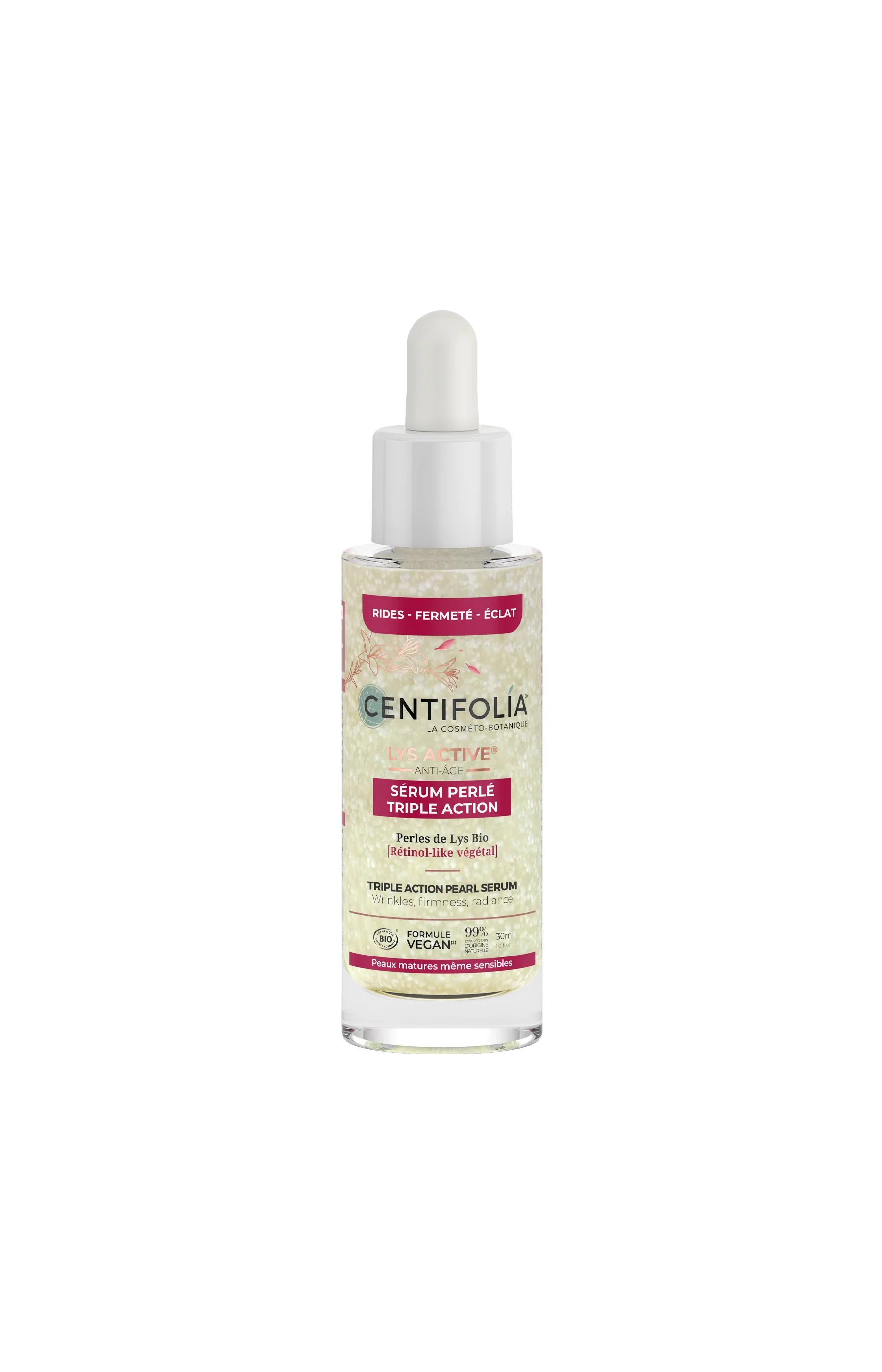 Sérum perlé triple action - Lys & rétinol - Visage - 30 ml