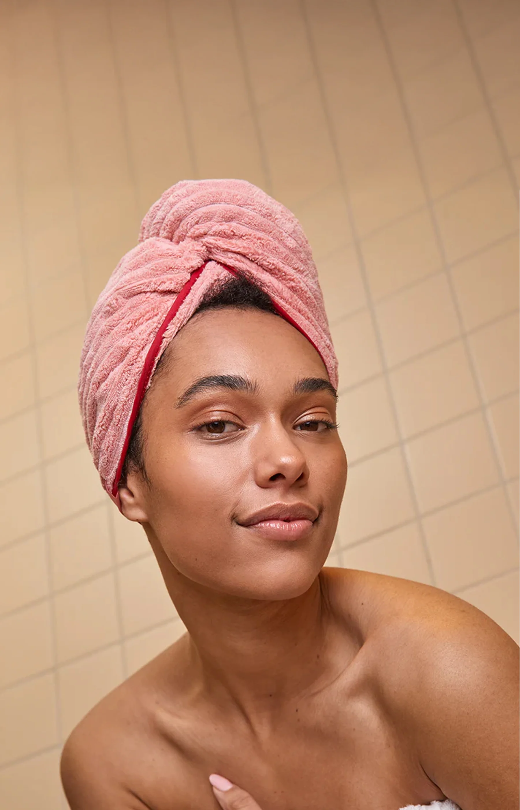 Serviette cheveux - Davines - Rose - Image 2
