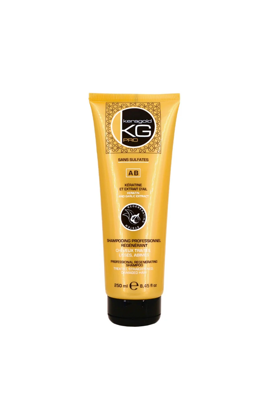 Shampoings régénérant - Kératine & extrait d'ail - Cheveux lissés & abîmés - 2 x 250 ml