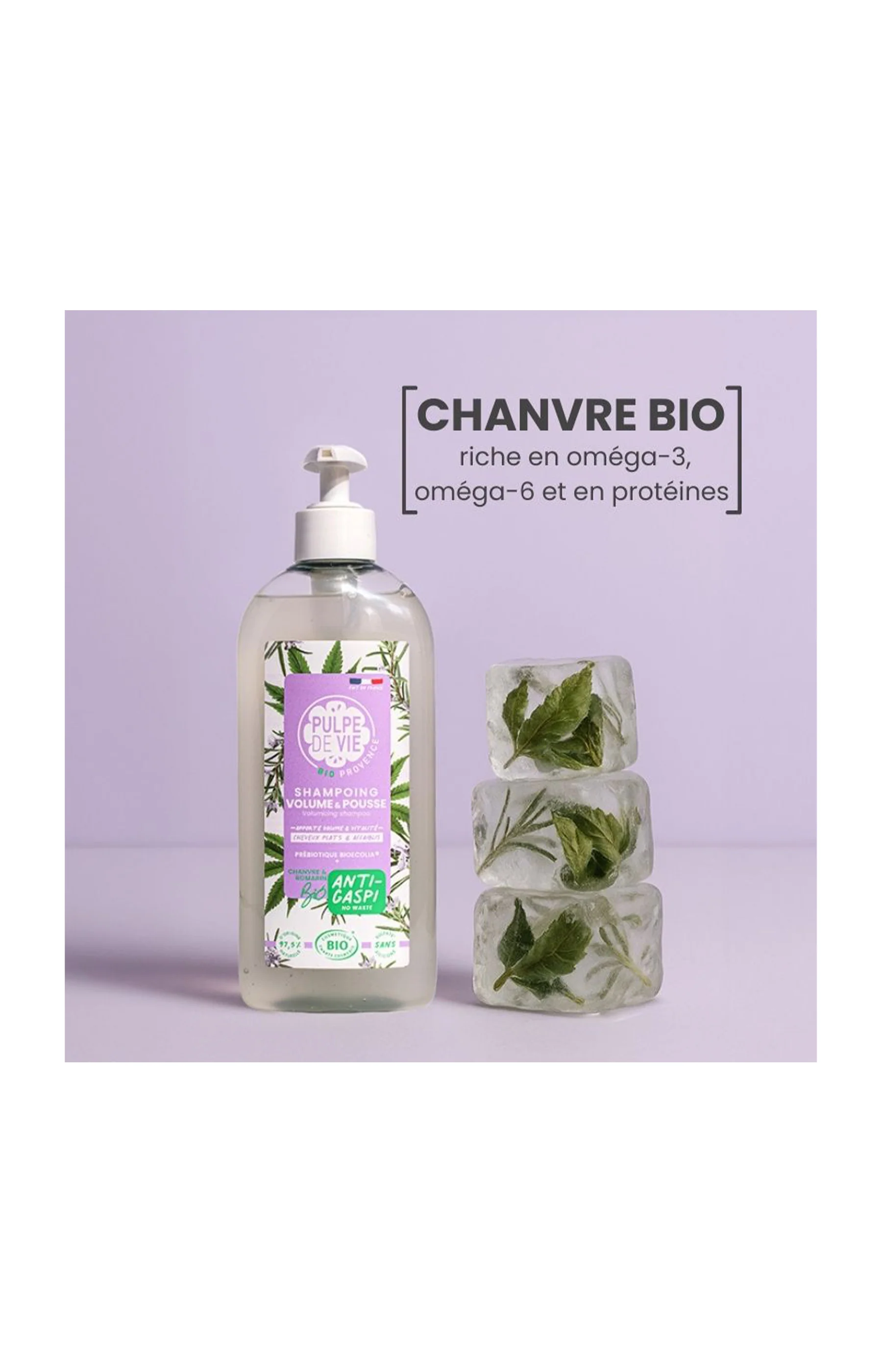 Shampoing bio - Volume & pousse - 400 ml - Image 2