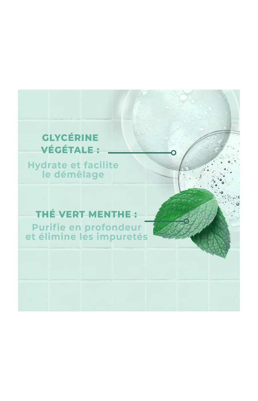 Shampoings detox - Thé vert & aloe vera bio - 2 x 250 ml - Image 3