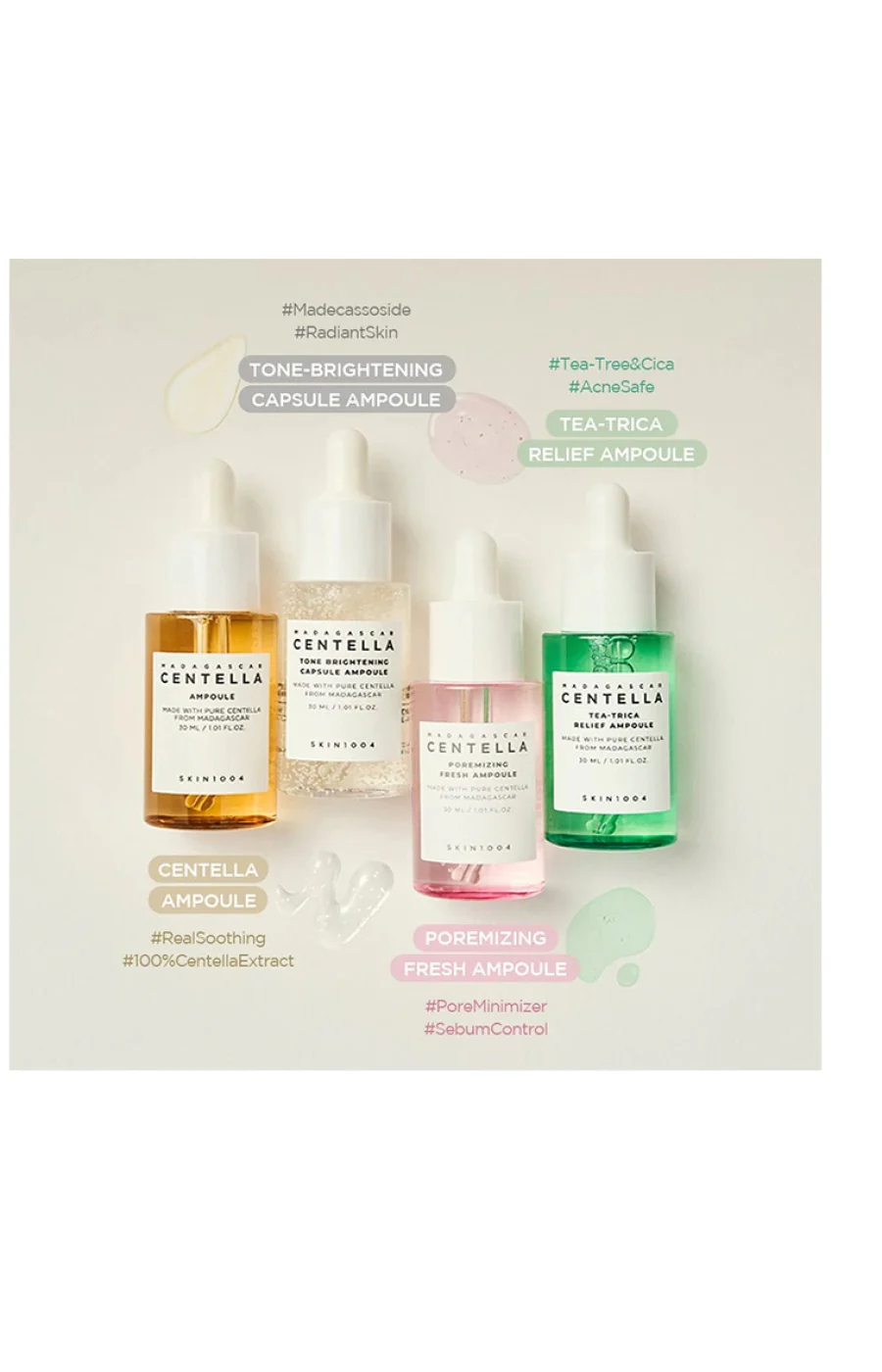 Coffret de sérums - Centella asiatica - 4 x 30 ml - Image 2
