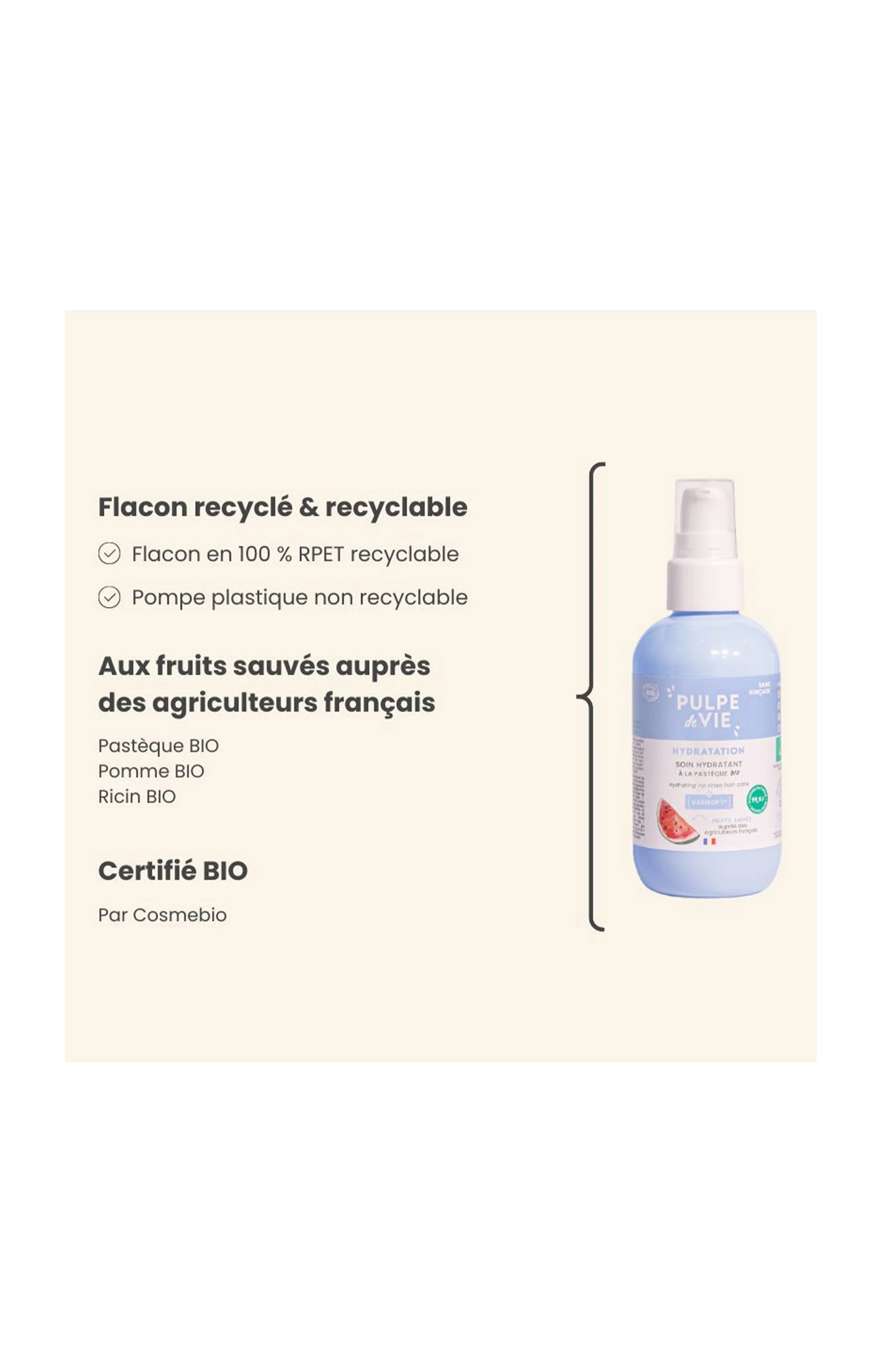 Soin hydratant bio - Sans rinçage - Cheveux - 100 ml - Image 7
