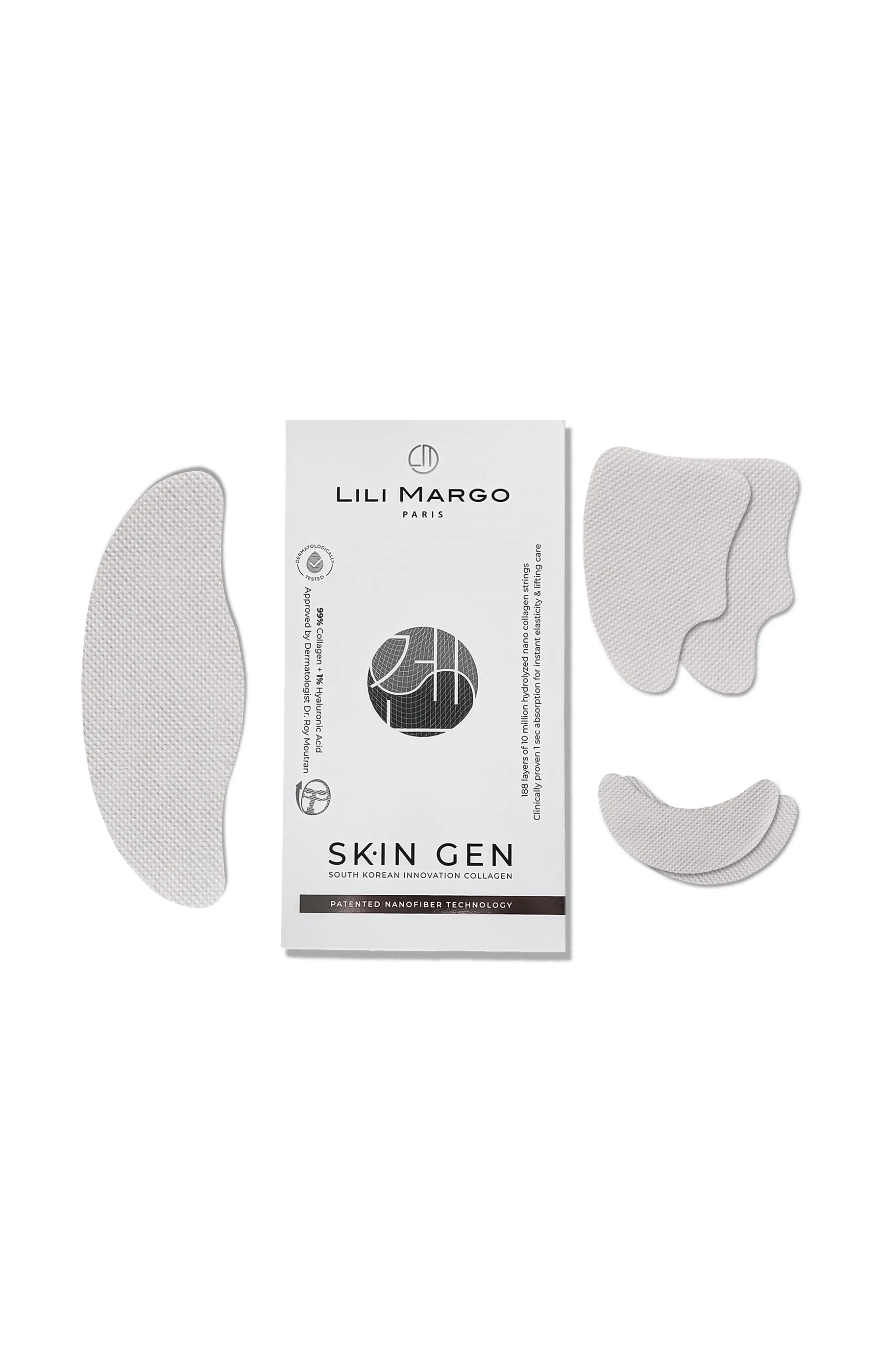 Masque nanofibre soluble - Collagène & acide hyaluronique - SK.IN GEN - Visage - 9 unités
