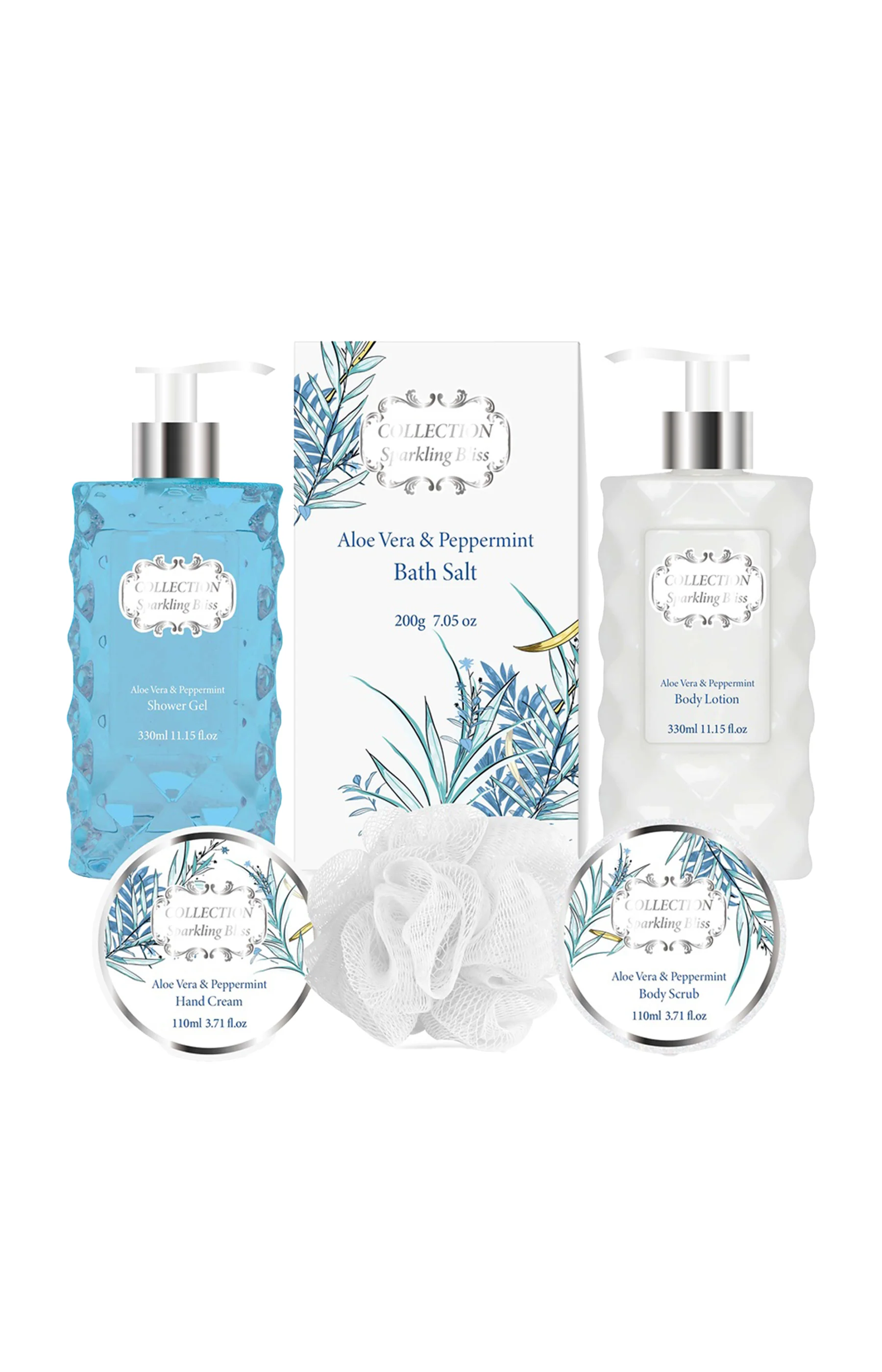 Coffret bain - Sparkling Bliss - Menthe proivré & aloe vera - 6 produits - Image 2