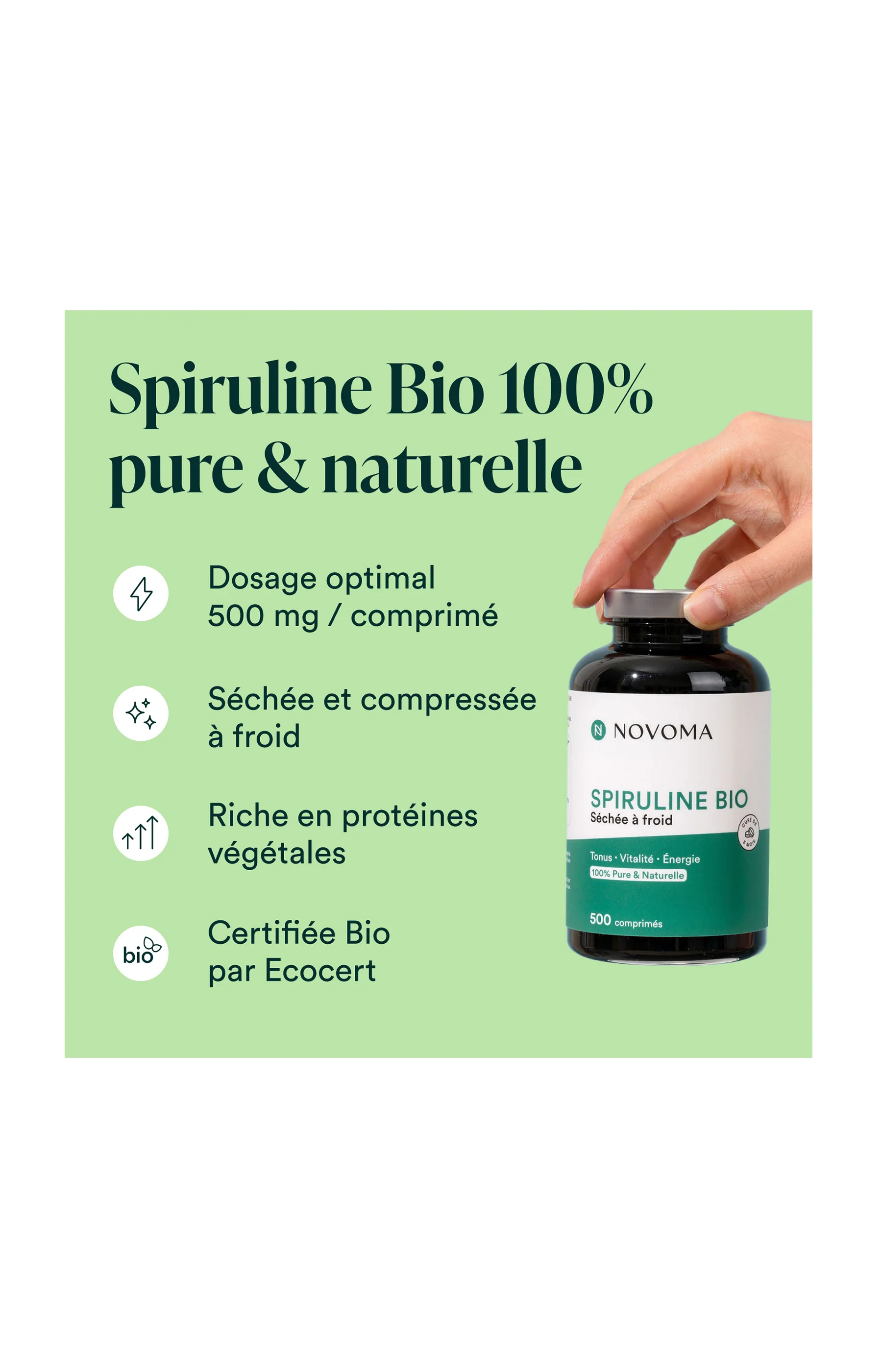 Spiruline Bio - Tonus & vitalité - 3 mois - Image 3