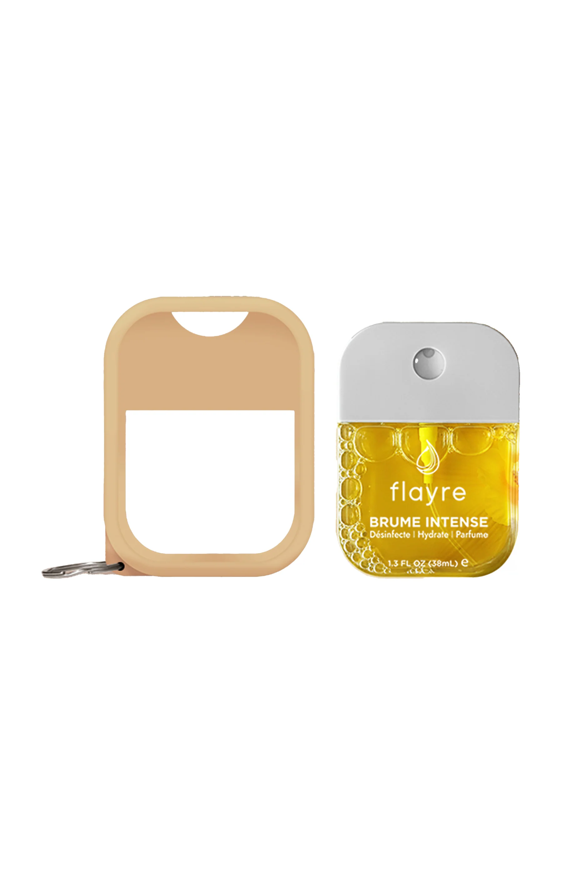 Spray désinfectant mains & étui beige - Vanille ambrée